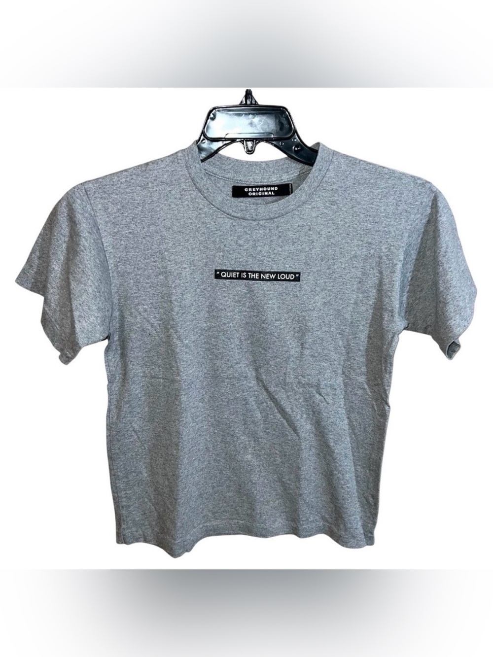 Greyhound Original Shirt Women’s Size S Gray Black T-Shirt Casual Short Sleeve
